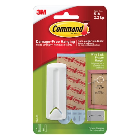 3M 3M Command White Wire-Backed Picture Hanger 5 lb 1 pk 17041-ES